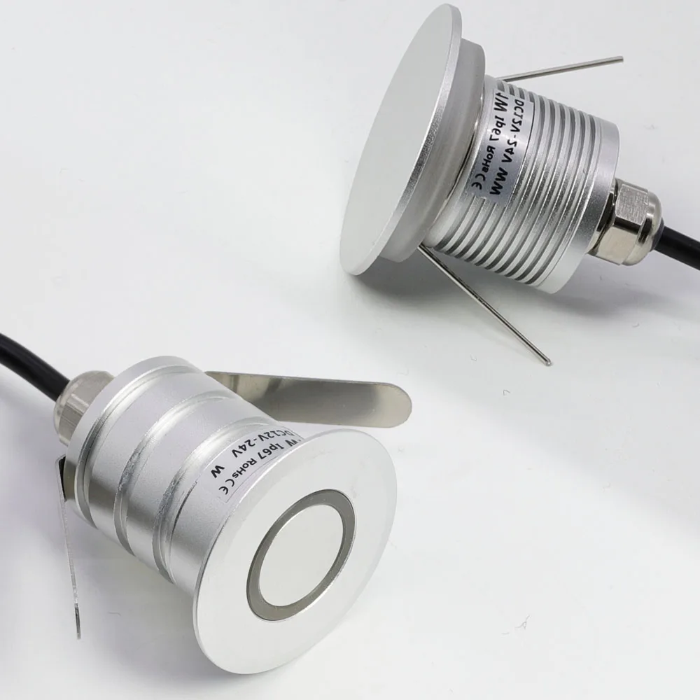 

Светодиодный встраиваемый настенный светильник 1 Вт, светильник для внутренней и наружной лестницы, DC12-24 В, ступенчатая лампа IP67, водонепроницаемые настенные светильники для коридора и сада