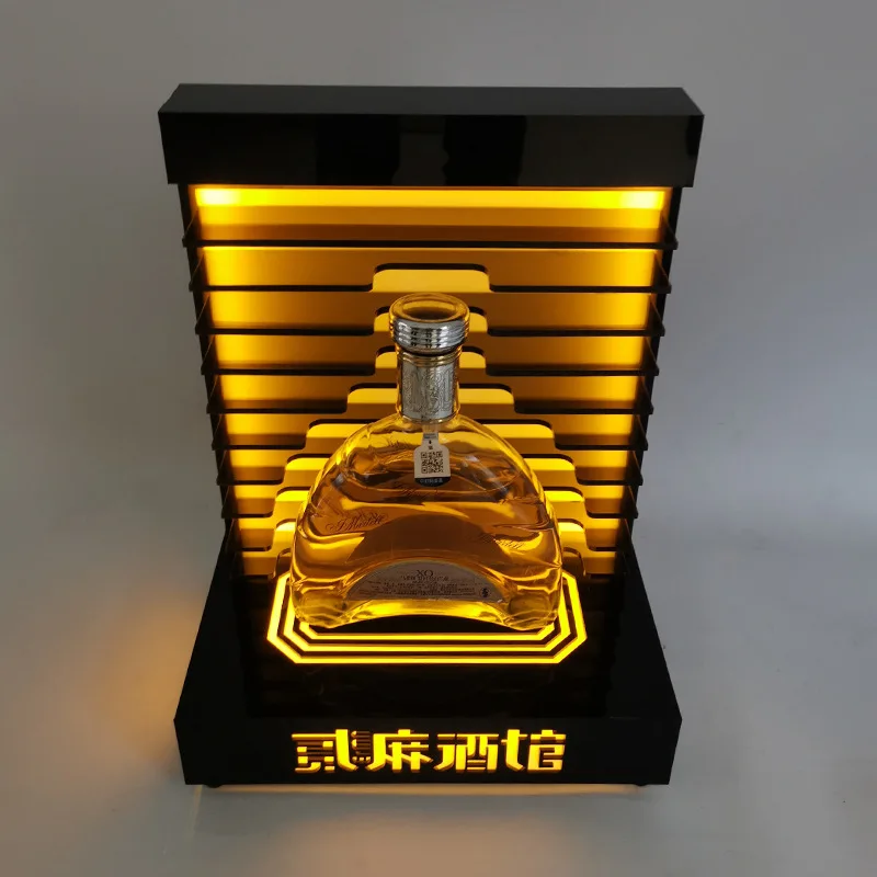 

Luminous creative LED colorful champagne king foreign wine display stand, wine tray base