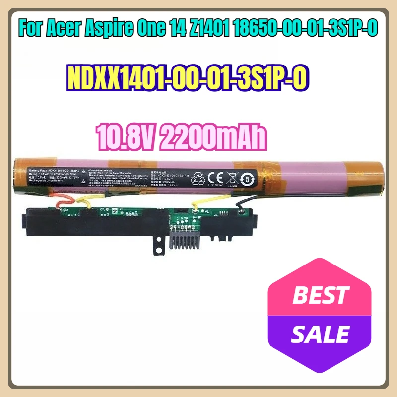 

10.8V 2200mAh Laptop Battery NDXX1401-00-01-3S1P-0 for Acer Aspire One 14 Z1401 18650-00-01-3S1P-0