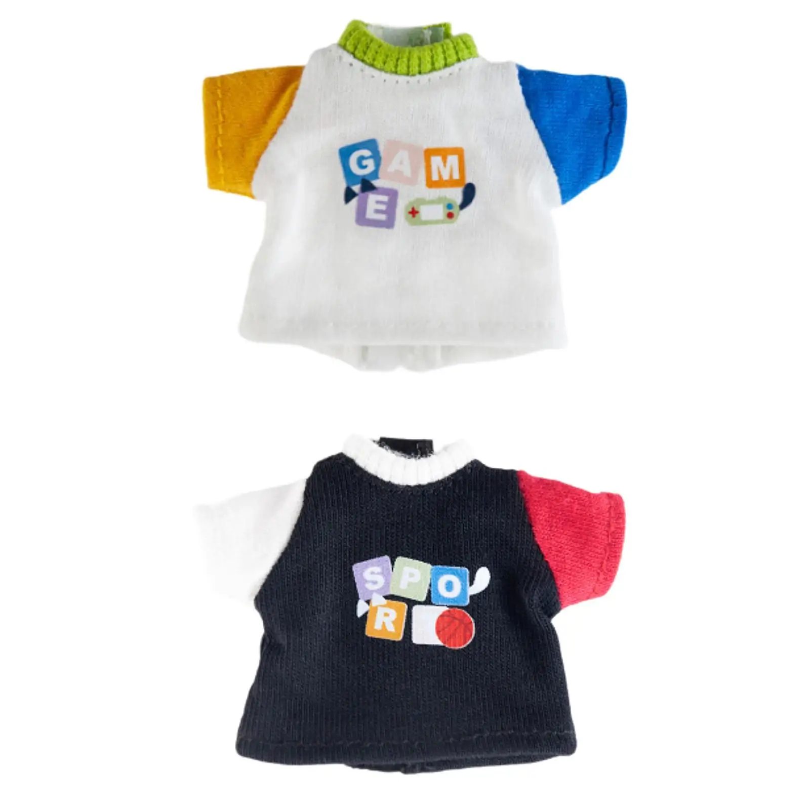 

1:12 Fashion Dolls Short Sleeves T Shirt, Costume Accessories, Kids Toy Handmade