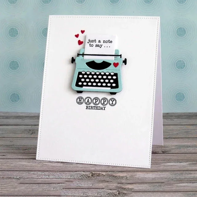 Monkey Typewriter Metal Cutting Dies Stencils Clear Stamps for DIY Scrapbooking photo album