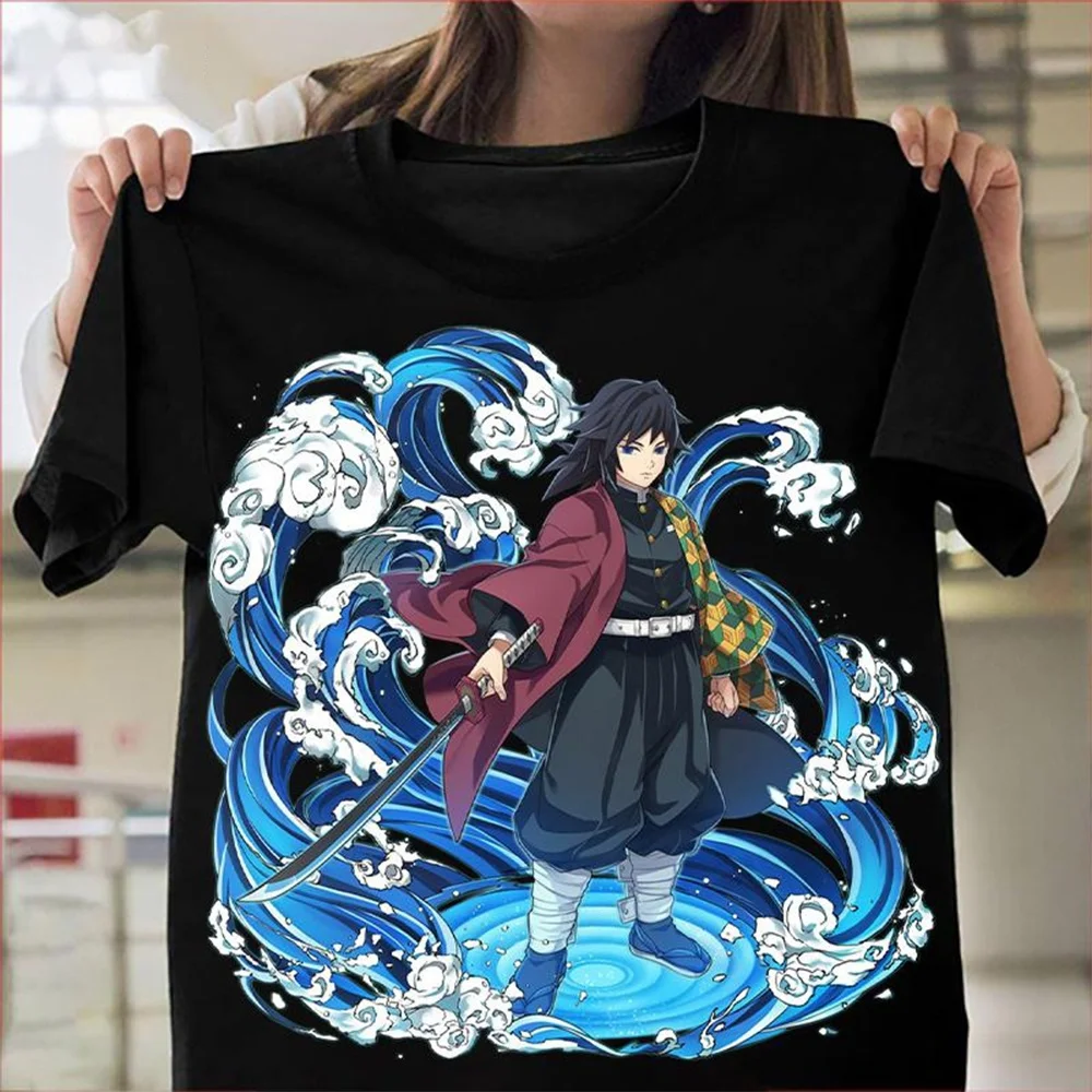 

2025 Summer Hot Selling Fashion Anime 3D Printing Demon Killer Cool Personality Trendy Short Sleeved Shirt Kids Boy T Shirt