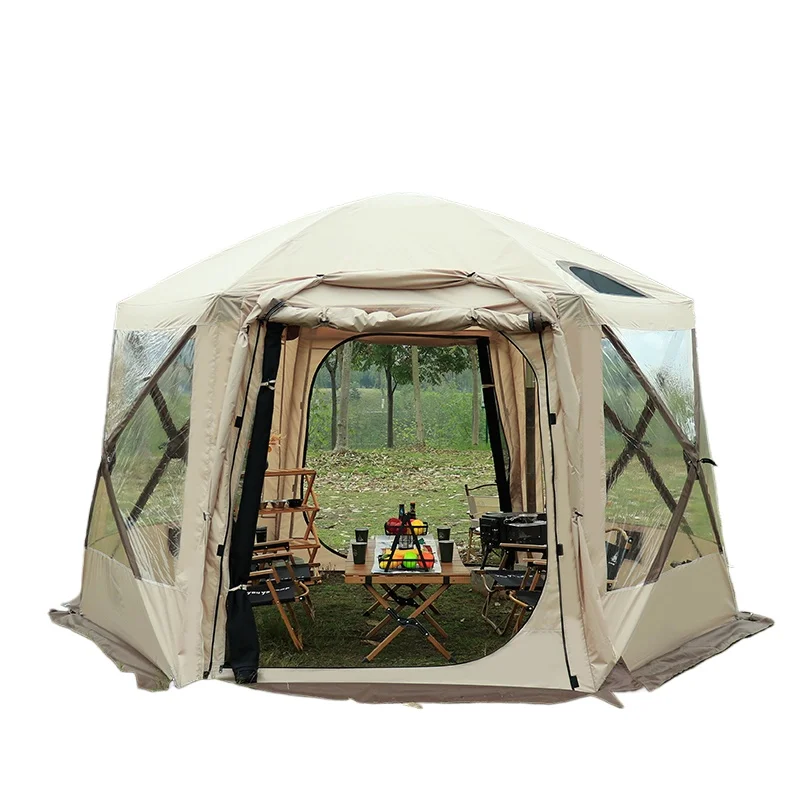 

Boteen Large Space Double Layer Waterproof Home Camping Tent Nature Lightweight Garden Travel Tents Transparent Window