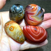 Big Smooth Agate Stone Healing Crystal Geode Pebbles Mineral Specimen Madagascar Craft Silk Agate Landscape DIY Gemstones Decor 3