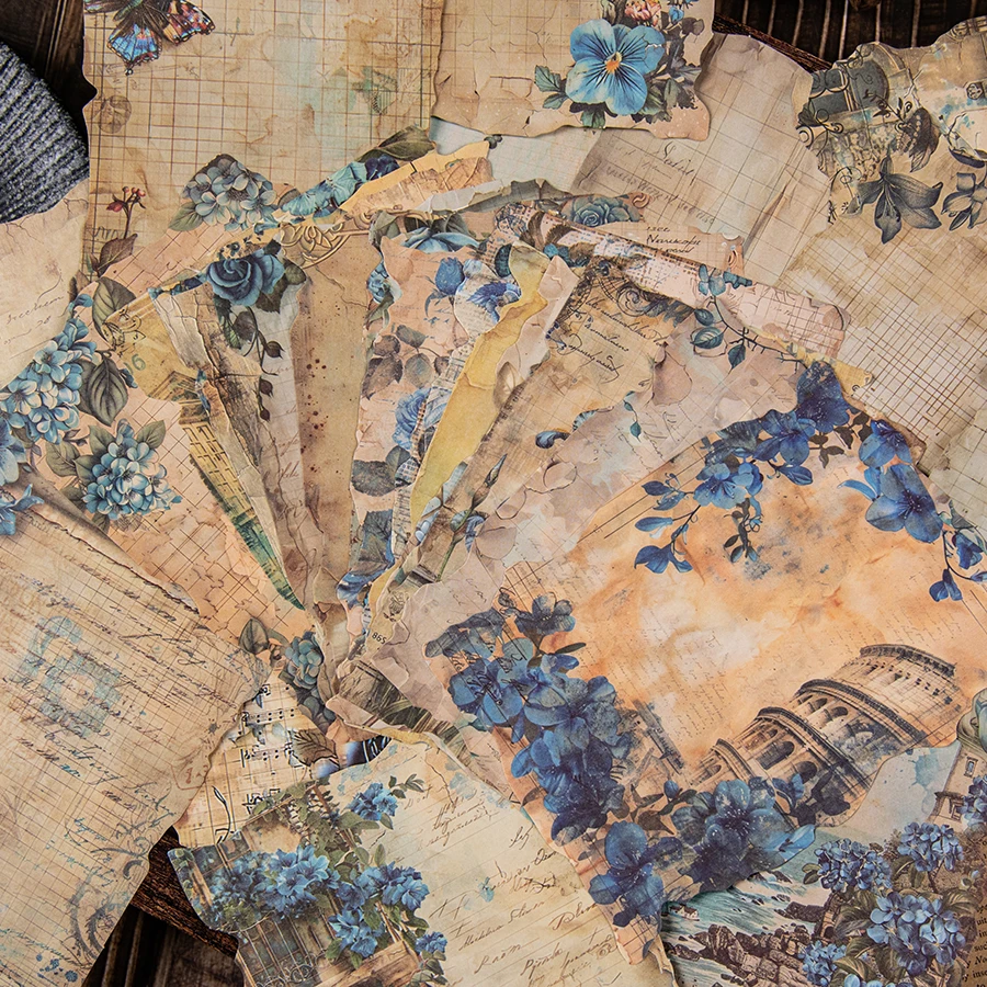 4 قطع، كيس ورق قصاصات من ورق بريستول عالي الجودة للزينة بنفسك - ورق حرفي على الطراز العتيق