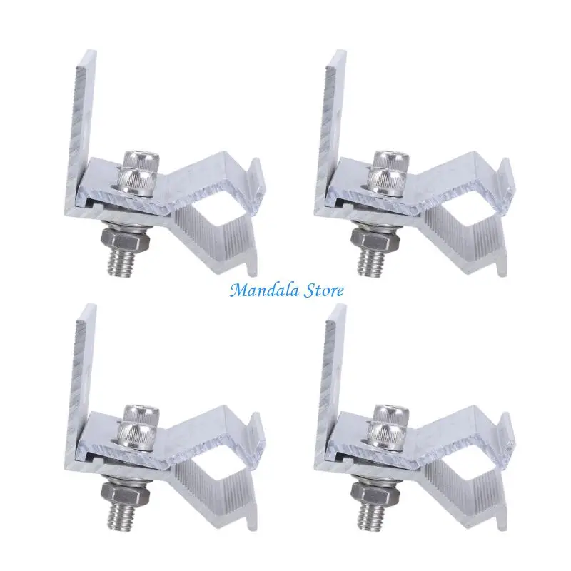 U2JC Pack of 4 Practical Standing Seam Clamps for Sheet Metal Roofs In Silver
