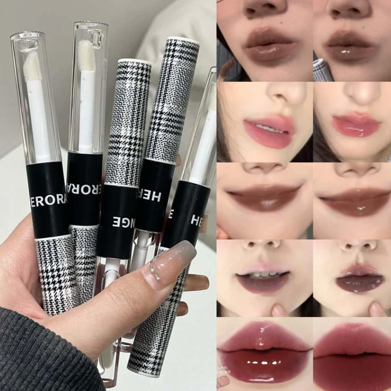 HERORANGE Dual-Ended Lip Tint - Mat en glanzend, opvullend, langdurig, mengbaar pigment