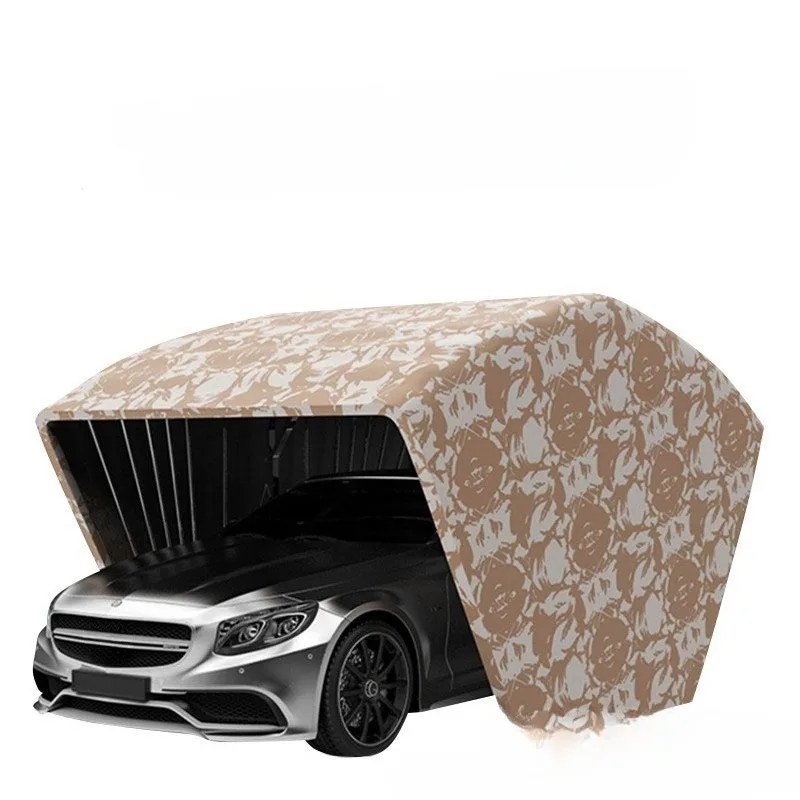

Automatic folding garage mobile retractable outdoor simple parking shed car awning anti-sun exposure and dust-proof canopy