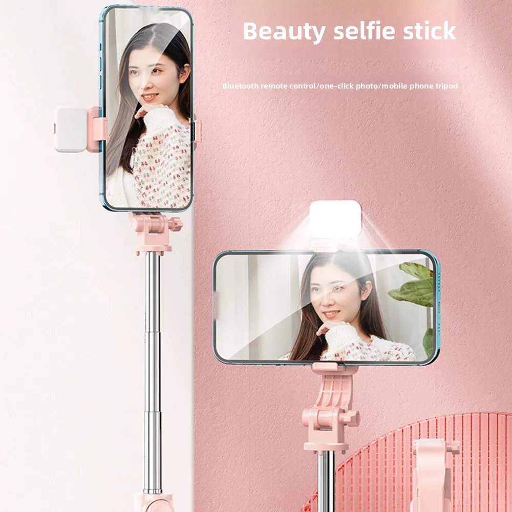 Nuevo palo de Selfie extendido multifuncional extensible con luz de relleno trípode de fotografía para grabación de vídeo palo de Selfie Bluetooth de 1M