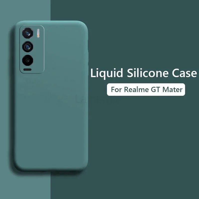 Liquid Silicone Phone Case For Realme GT Master Edition Explorer Master 2T GT2 Pro ShockProof Soft Back Cover Coque Funda