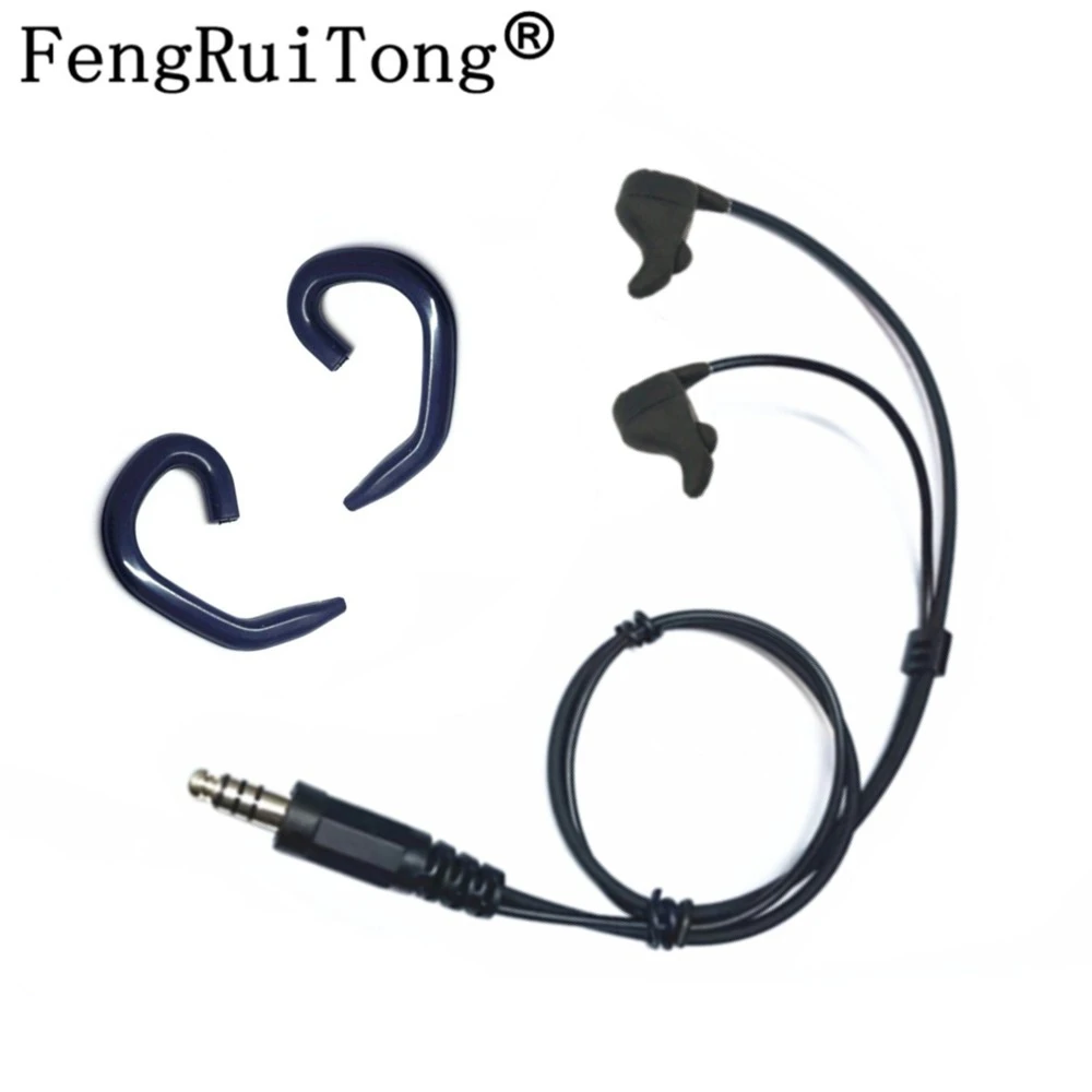 FengRuiTong Ear Bone Vibration Noise Reducing Earpiece NATO Plug for ZTAC  EARMOR TCA TRI PTT for BAOFENG MOTOROLA YAESU KENWOOD