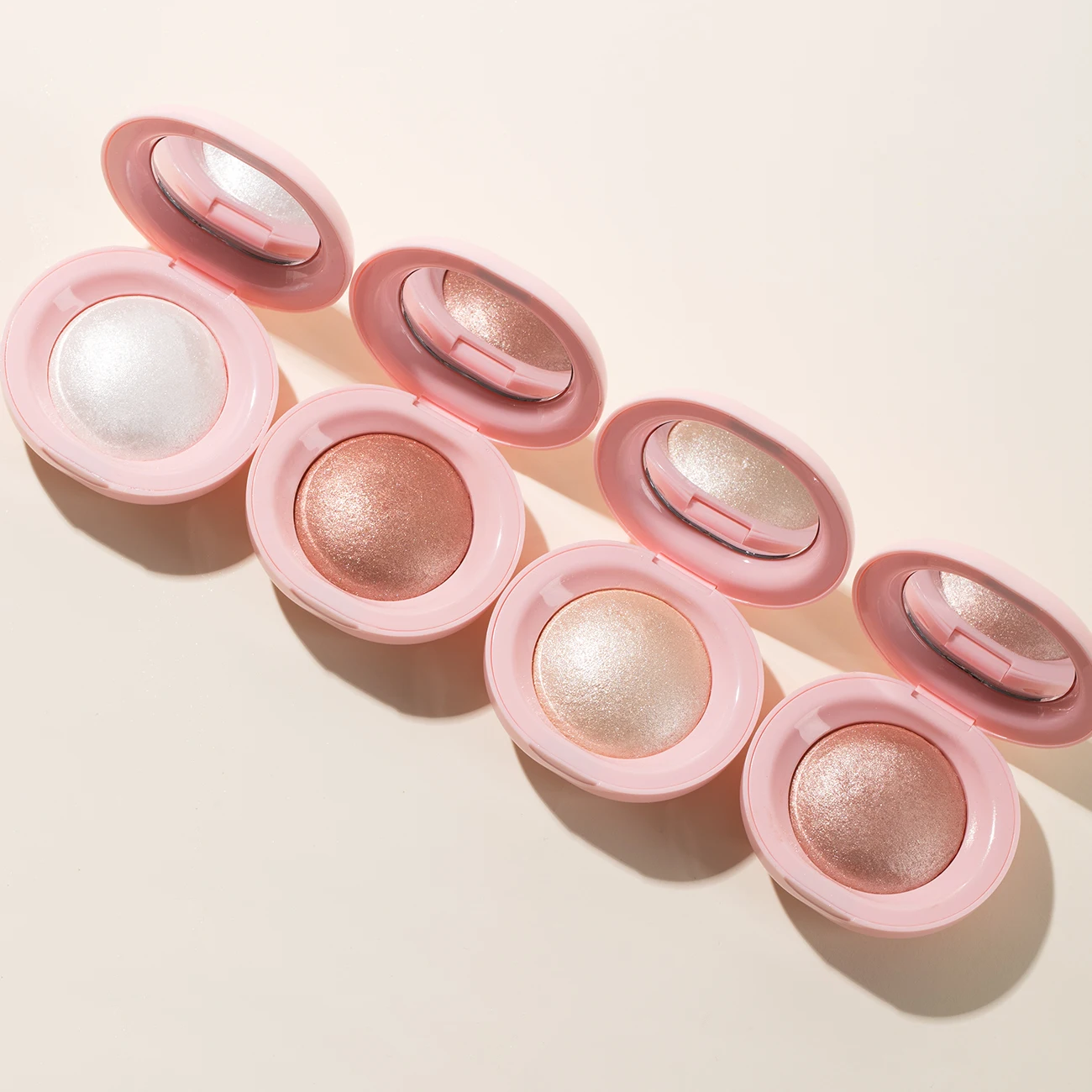 쉬머 블렌딩 가능한 블러셔 & 하이라이터 글로우, 스파클 메탈릭 피니시 하이라이트 블링 컨투어 & 오래 지속되는 아이섀도우 메이크업