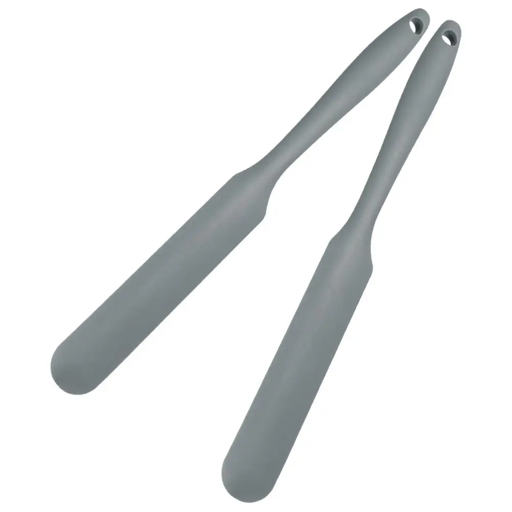 2Pcs Silicone Scraper Ergonomic Soft Flexible Baking Spatula for Spreading Smoothing Stirring Scraping Cake Batter Jam Butter