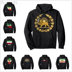 Cotton Hoodies Iran Lion Sun Achaemenid Empire Safavid dynasty Pullover Hoodie Sweatshirt Women Hip Hop Tracksuit Clothing