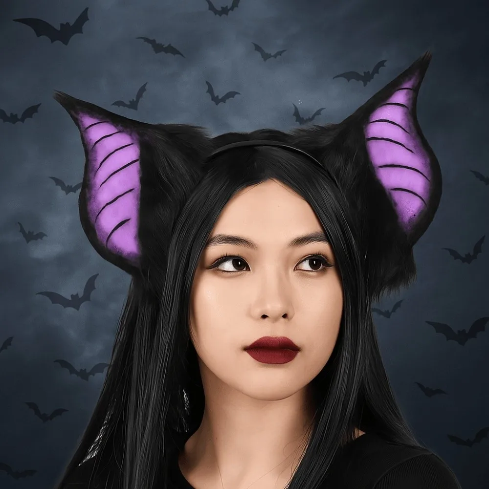 

Creative Bentable Halloween Costume Cosplay Props Furry DIY Bat-like Ears 3D Transparent Belt Devil's Sweetheart Tail Hallowmas