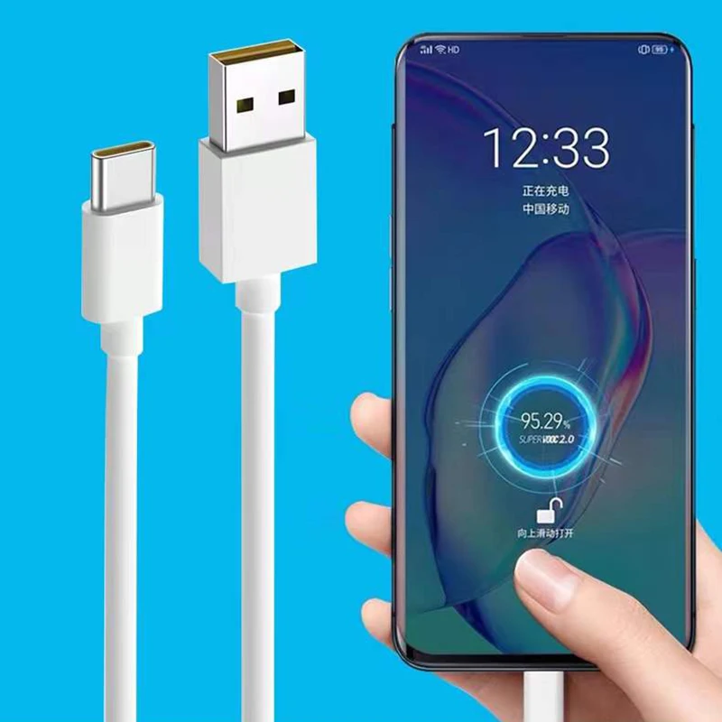 Original For OPPO Find X3 Pro/Lite Reno 4 5 6 Pro+ Charger 65W Super VOOC 2.0 EU Fast Charger For Ace 2 Realme GT2 &Type-C Cable - náhled 6