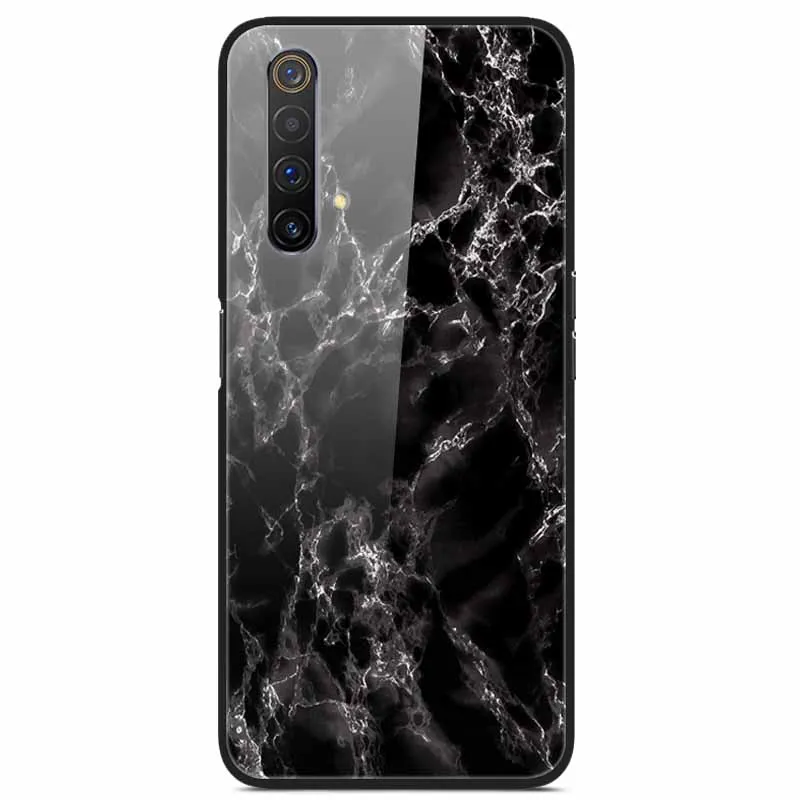 For Realme X3 Superzoom Case Tempered Glass Starry Marble Hard Back Cover for OPPO Realme X3 Superzoom Cases Protective Lion