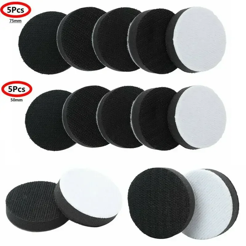 5pcs 50/75mm Soft Density Interface Pad Sponge Cushion Buffer Backing Pads Sanding Discs Abrasive Tools