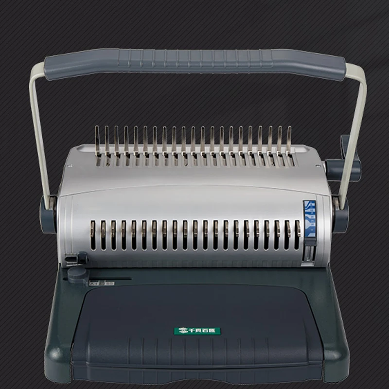 S100 Rubber Ring Binding Machine Clip Strip Document Contract Tender Finishing Binding Machine for Office Use