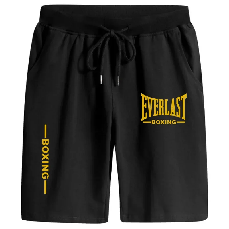 2024 Breathable EVERLAST Printed Shorts Fitness Beach Sports Shorts Men\'s Summer Gym Workout Men\'s Quick Dry Sportswear Jogger