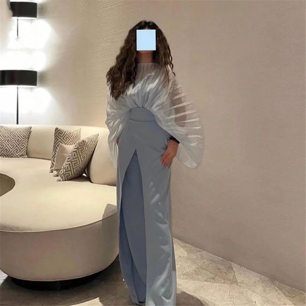 Prom Dress High Neckline Women 2023 New Fashion Long Sleeve Evening Gowns Formal Occasion Vestidos Para Eventos Especiales