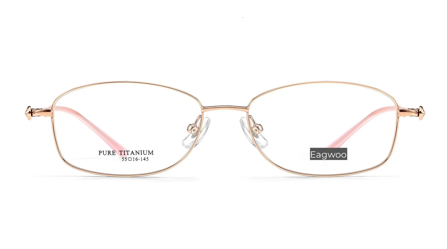 Reine Titan Brille Frauen Brille entworfen Vollrand runde rote Brille ovale Brille elegante Brille breites Gesicht – Detail 2