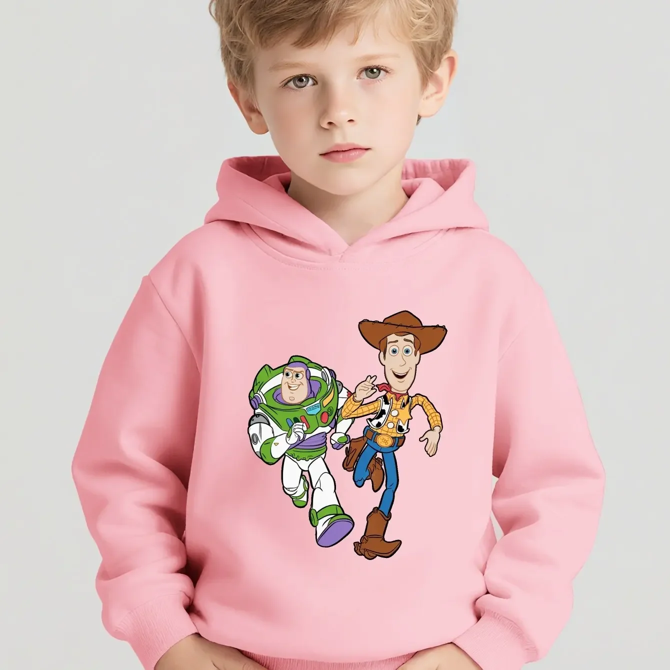 

Autumn and Winter Disney Toy Story Graphic Print Children's Clothes Fashionable Comfortable Outdoor Long-sleeved Pullovers Tops