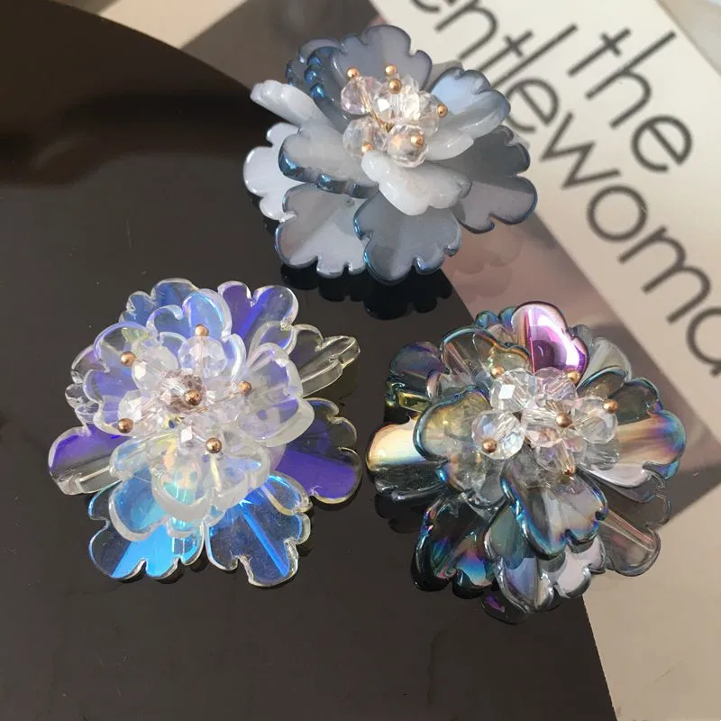 Shoe Charms Colorful Pearl Flower Beaded Resin Retro Handmade  Bright Spring Summer Clog Decoration DIY Accessory for Women