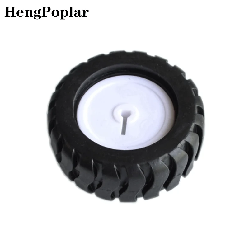 

100pcs/lot 43MM D Rubber Wheel Suitable with N20 Motor D Shaft Tire Car Robot DIY Toys Parts Trolley model wheels