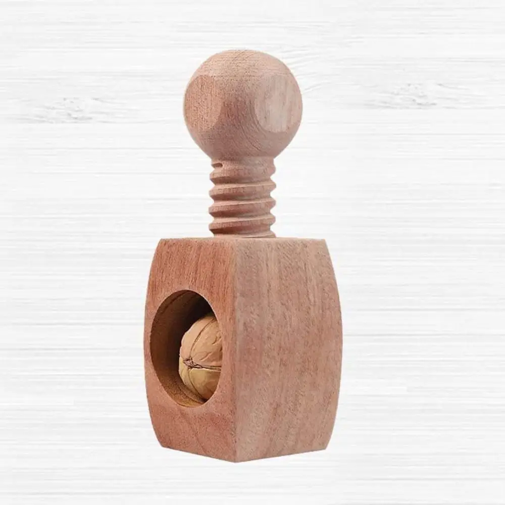 Crafts Wooden Mushroom Nutcracker Spiral Design Adjustable Walnuts Cracker Professional Manual Walnut Sheller Almond