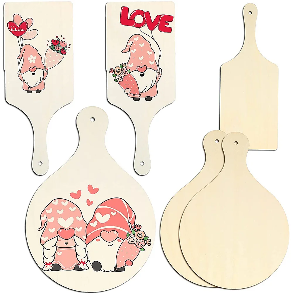 Mini tablas de cortar de madera con mango, 12 piezas, tablones sin terminar, Decoración de cocina para el hogar