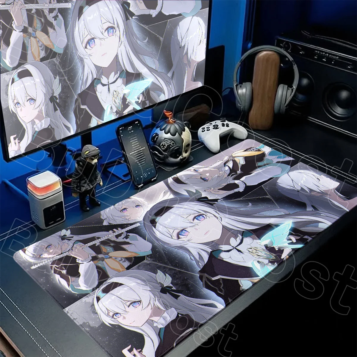 Kawaii Anime Girls Firefly Laptop Table Mat Gaming Honkai Star Rail Mouse Pad PC Office Accessories Overlock Gamer Keyboard Rugs