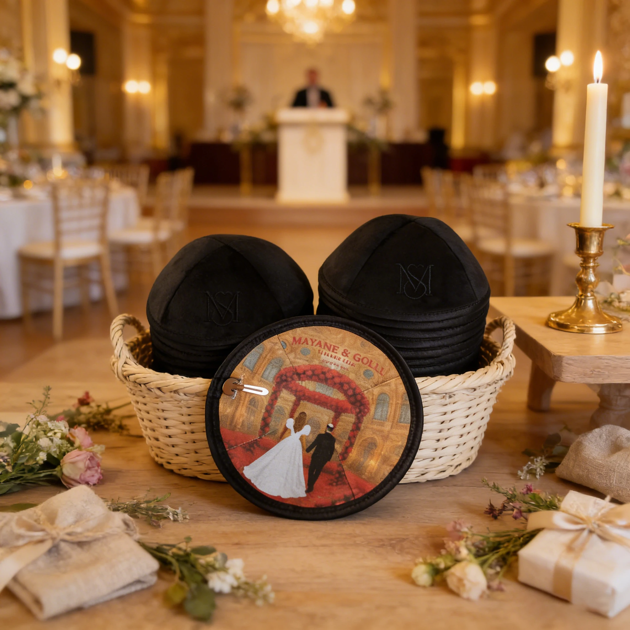 Luxus Wedgewood Satin Kippa