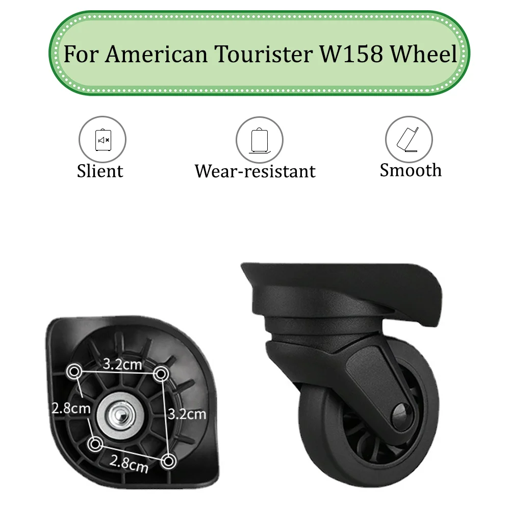 

For American Tourister W158 Universal Wheel Trolley Case Wheel Replacement Luggage Pulley Sliding Casters wear-resistant Repair