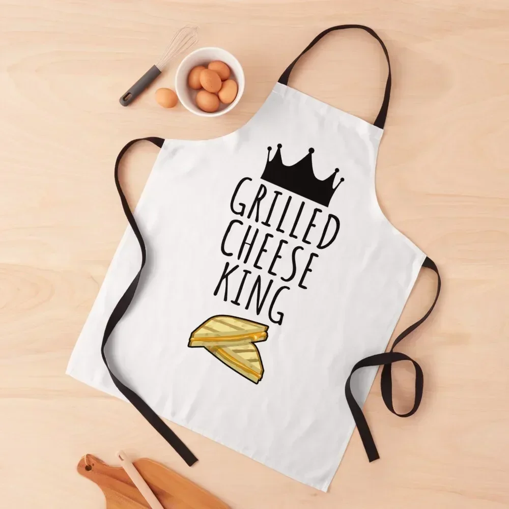 

Grilled Cheese King Apron Kitchen For Man kitchen gadgets Cleaning Products For Home Costume Waiter Apron