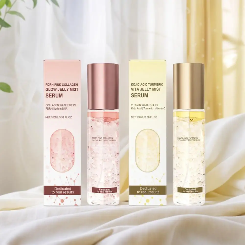 

Сияющий розовый коллагеновый гель-спрей-эссенция: 12-часовое длительное увлажнение, осветление, успокаивающий эффект, аромат, портативная основа под макияж