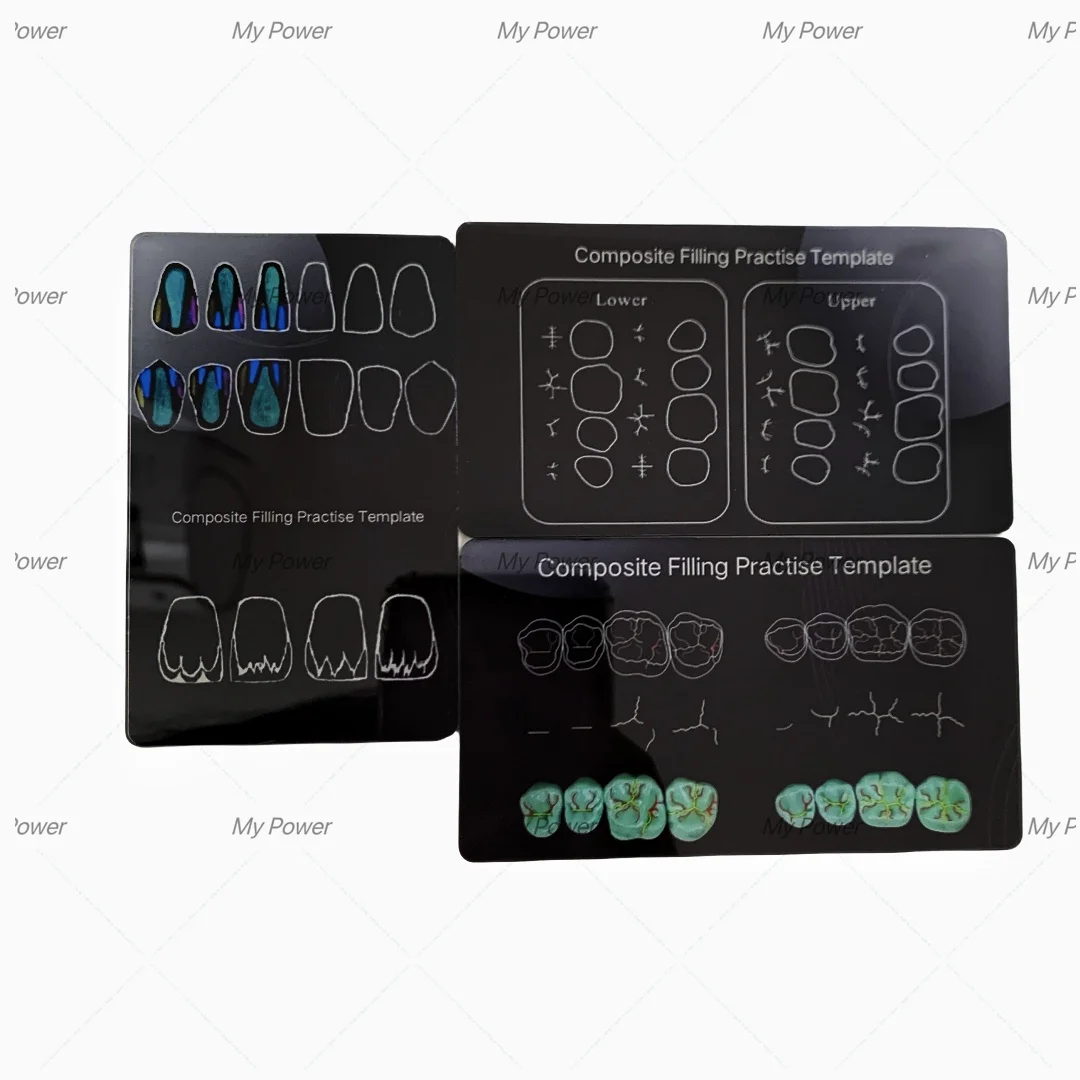 Template pengisi Resin komposit gigi, Model dokter gigi isi hitam/putih