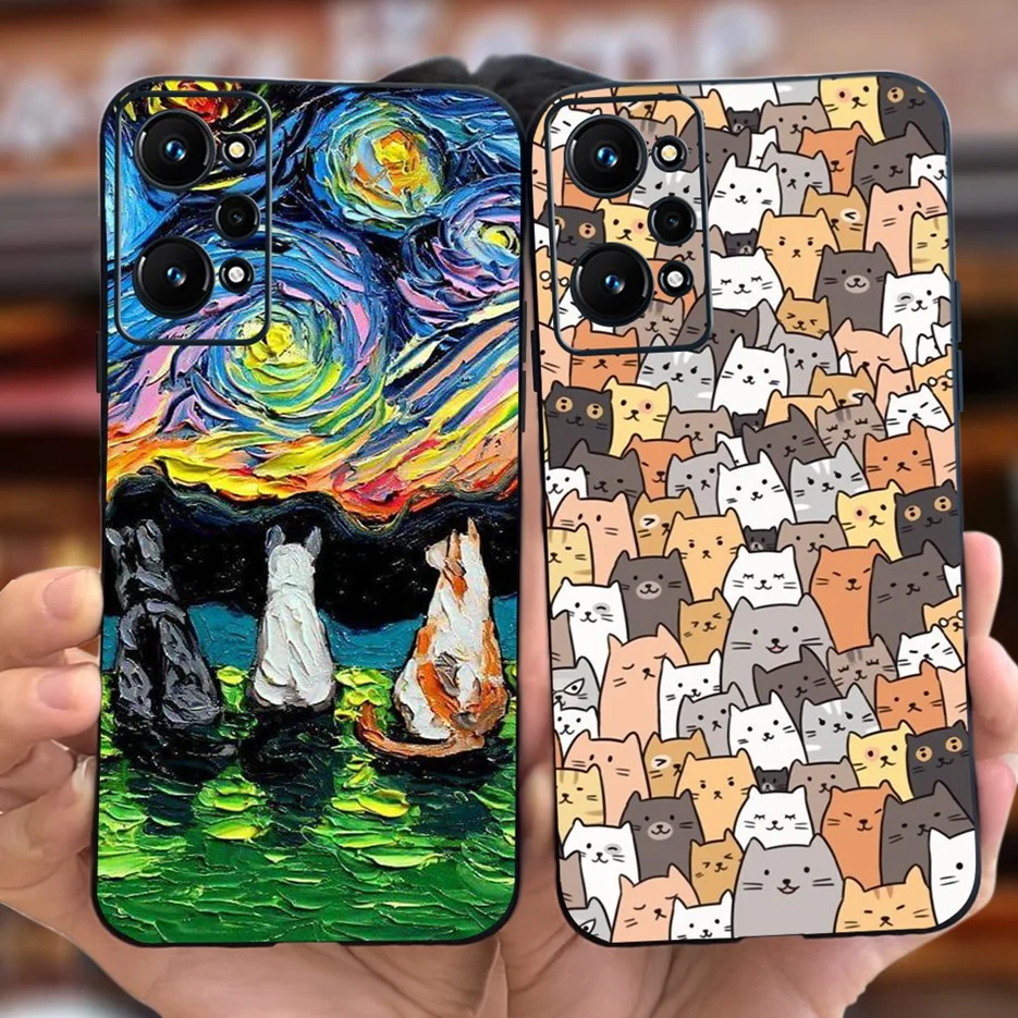 For Realme GT Neo2 Case RMX3370 Cute Fashion Cartoon Cover Soft TPU Phone Case For Realme GT Neo 3T Realme GT2 Neo2 Fundas Coque