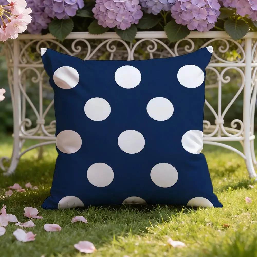 Polka Dot Texture Cushion Cover Home & Car Dual-Scene Pillow Cover: Reversible for Premium Comfort