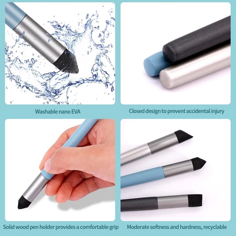 2/3Pcs Soft Sponge Blending Stumps, Oil Pastel Smudge Pen for Drawing Art, New & Old Package Random image 5