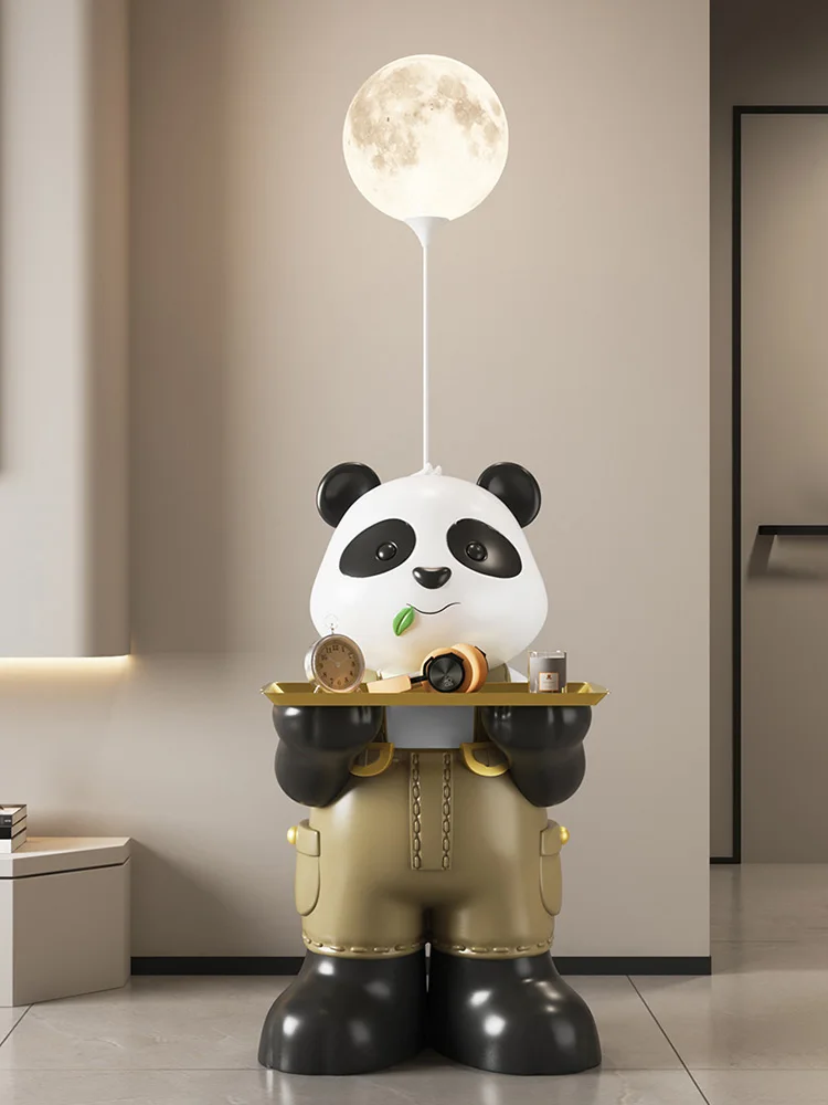 

Home Decorations Panda Sculptures & Figurines Room Decor Large Floor Lamp Sculpture Creative Home Accessories Storage Side Table