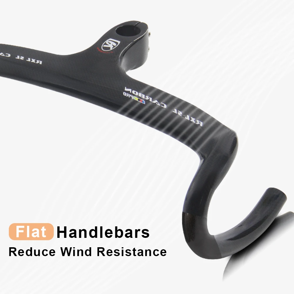 RXL SL Carbon Road Handlebar Integrated With Stem Racing Bike Speed 1-1/8\