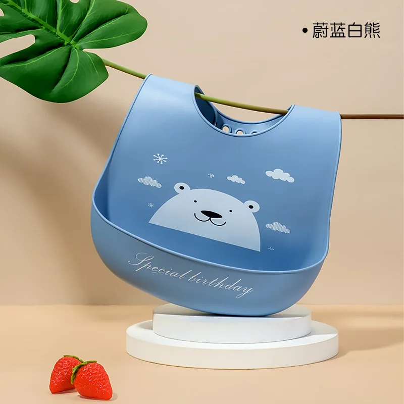 Yingshi Baby Bib 3D Children Eat Silicone Feeding Saliva Rice Bag Baby Child Bib Waterproof and Anti-dirty Eating Artifact