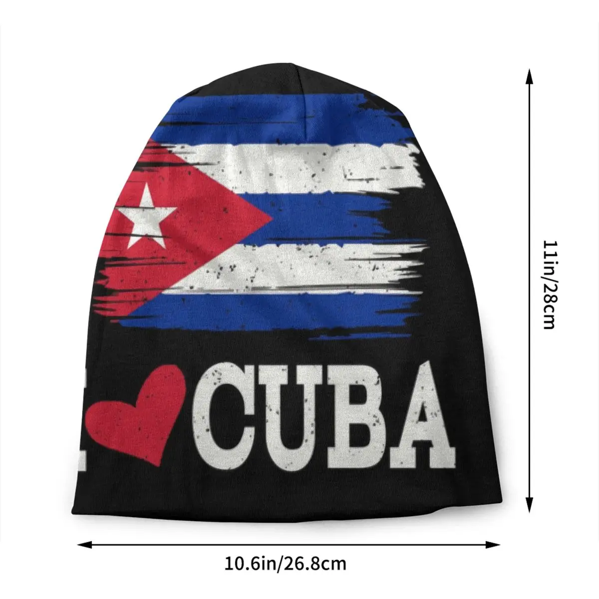 Custom Cuba Cuban Havana Flag Beanie Cap Unisex Winter Warm Bonnet Homme Knit Hats Hip Hop I Love Cuba Skullies Beanies Caps For