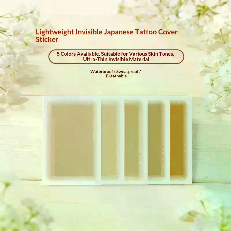 Skin Color Tattoo Patches Natural-Looking Birthmark Concealer For Arms Legs Back Post-Surgery Cover Up Hypoallergenic Invisible