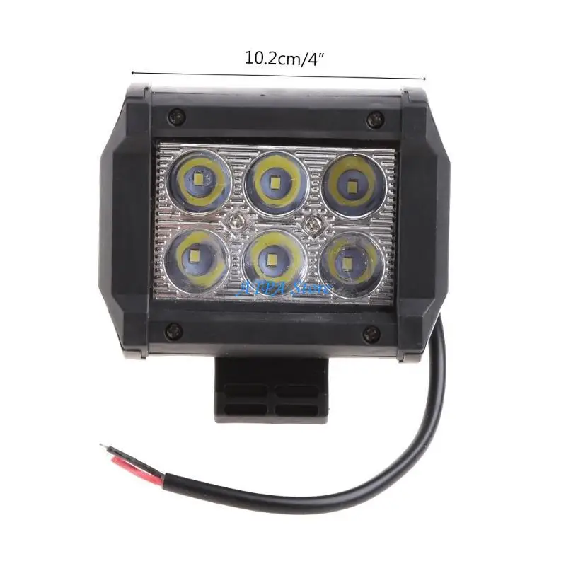 U13C 2 قطعة 18 واط 1500LM الفيضانات Led قبالة أضواء الطريق مشرق القيادة الضباب ضوء قارب أضواء مصابيح القيادة Led ضوء العمل #6