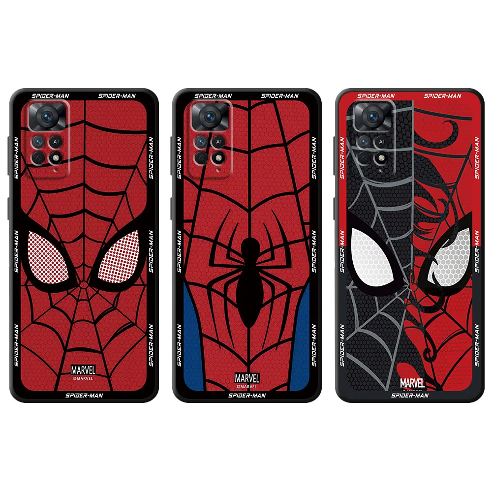 Phone Case for Redmi 12C 9A K60 K60E K40s A2 A1 Plus K50 Gaming K40 Pro 10 9 10C 10A 12 9T 9C Marvel Spider Man TPU Soft Cover