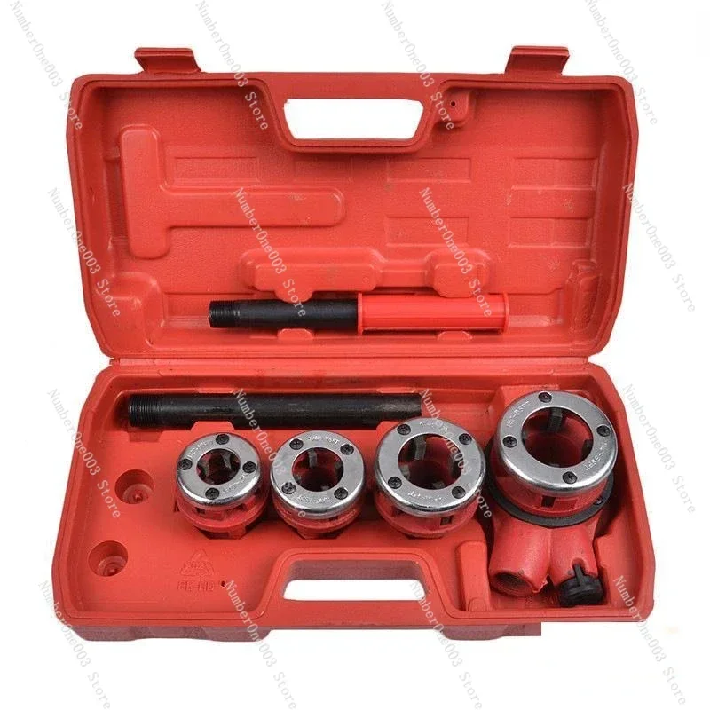 NEW 4 Points--1.2 Inch Durable Screw Threading Machine Manual Threading Machine Water Pipe Hinge Twist Plate Die Threading Kit