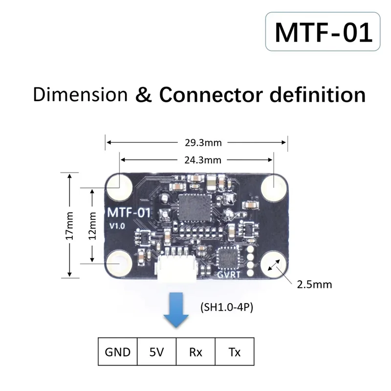 【Prix Goutte! !】 Module de capteur de débit optique et Lidar Micoair MTF-01, Module de positionnement UAV