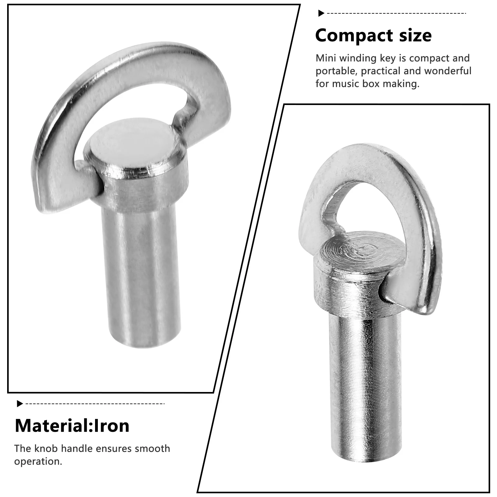 

4Pcs Music Box Keys Replacement Set Micro Winder Handles for DIY Crafts Repair Compact Wind Up Mechanism Reliable